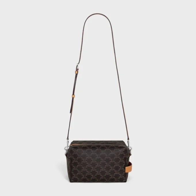 Crossbody Bag Take Away in Triomphe Canvas and Calfskin