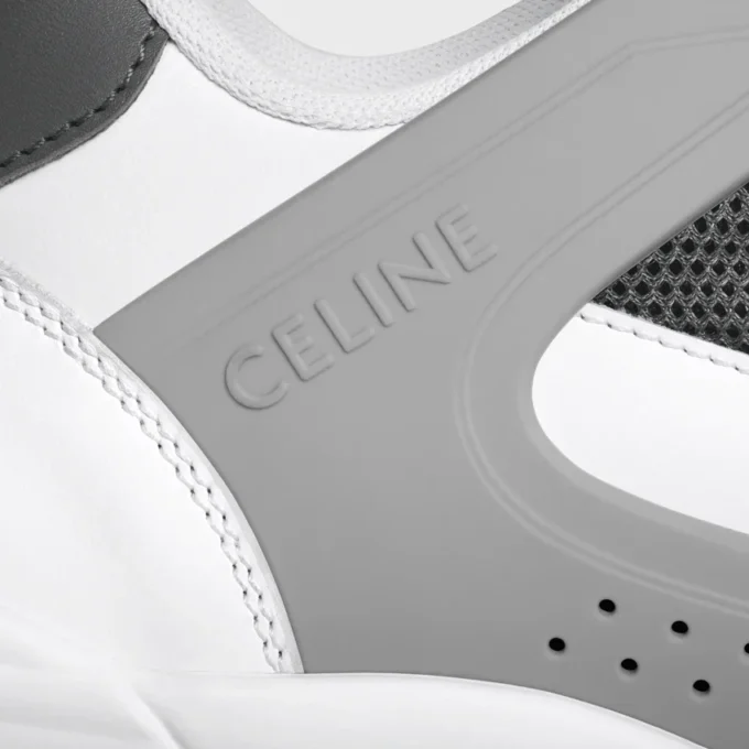 Ct-09 Trainer Sneaker in Calfskin and Mesh