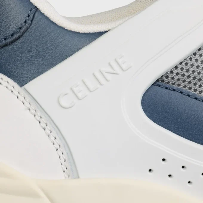 Ct-09 Trainer Sneaker in Calfskin and Mesh