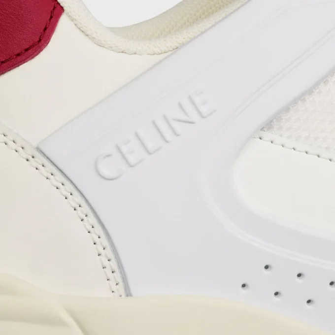 Ct-09 Trainer Sneaker in Calfskin and Mesh