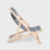 Deck Chair in Wood and Jacquard Textile