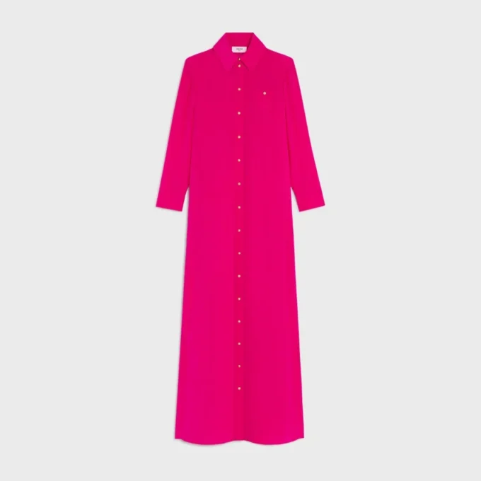 Dress in Acetate Silk Crepe