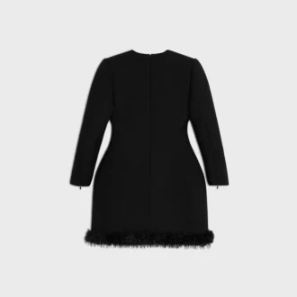 Dress in Tricotine Wool