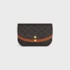 Duo Wallet on Strap in Triomphe Canvas and Calfskin Duo Wallet on Strap in Triomphe Canvas and Calfskin