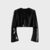 Embroidered Bolero Jacket in Wool Gabardine Embroidered Bolero Jacket in Wool Gabardine