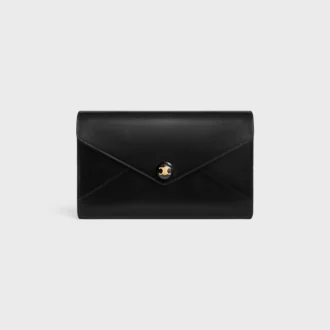Envelope Wallet on Chain in Shiny Calfskin Envelope Wallet on Chain in Shiny Calfskin