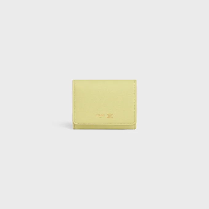 Fine Wallet Triomphe Stamp in Supple Grained Calfskin