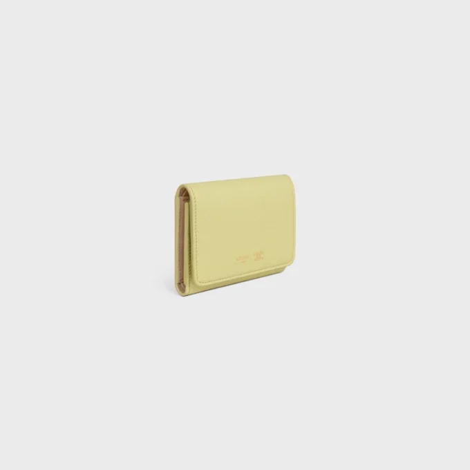 Fine Wallet Triomphe Stamp in Supple Grained Calfskin