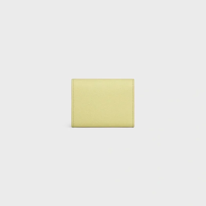 Fine Wallet Triomphe Stamp in Supple Grained Calfskin