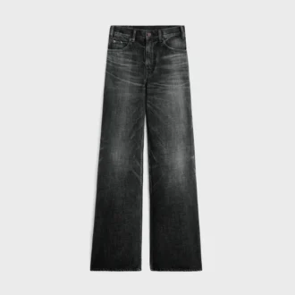 Flared Surf Jeans in Black Ice Rinse Denim