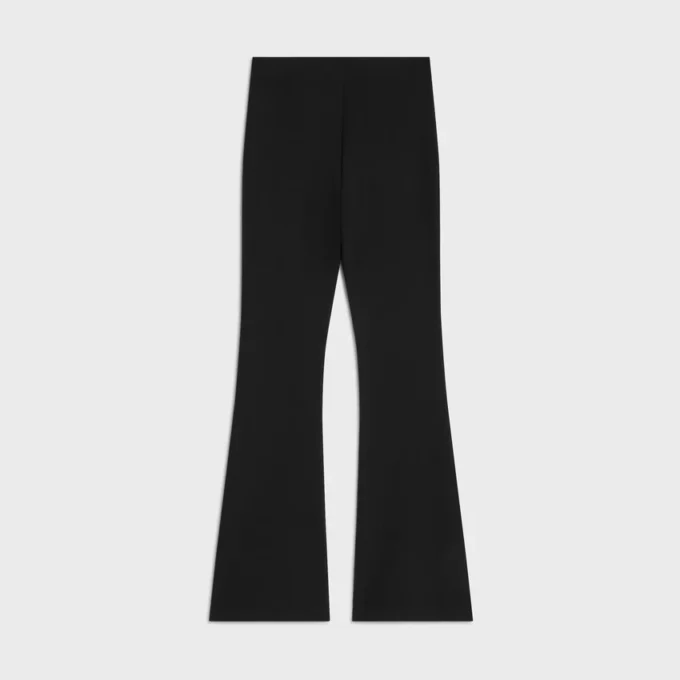 Flared Trousers in Viscose Jersey Flared Trousers in Viscose Jersey