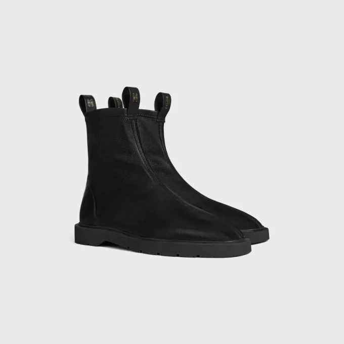 Flow Zipped Boot in Stretch Lambskin