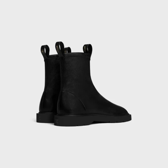 Flow Zipped Boot in Stretch Lambskin