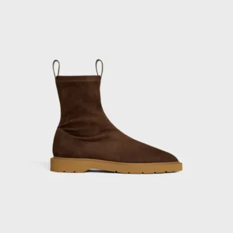 Flow – Zipped Boot in Stretch Suede Lambskin Flow – Zipped Boot in Stretch Suede Lambskin
