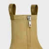 Flow Zipped Boot in Stretch Suede Lambskin