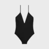 Gathered Swimsuit in Matte Jersey