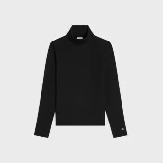 High Neck Top in Athletic Cotton Jersey