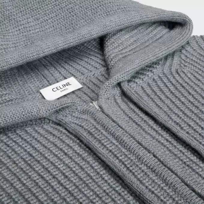 Hooded Cardigan in Wool