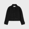 Jacket in Cotton and Wool Gabardine