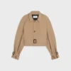 Jacket in Cotton and Wool Gabardine