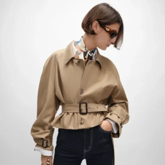 Jacket in Cotton and Wool Gabardine Jacket in Cotton and Wool Gabardine