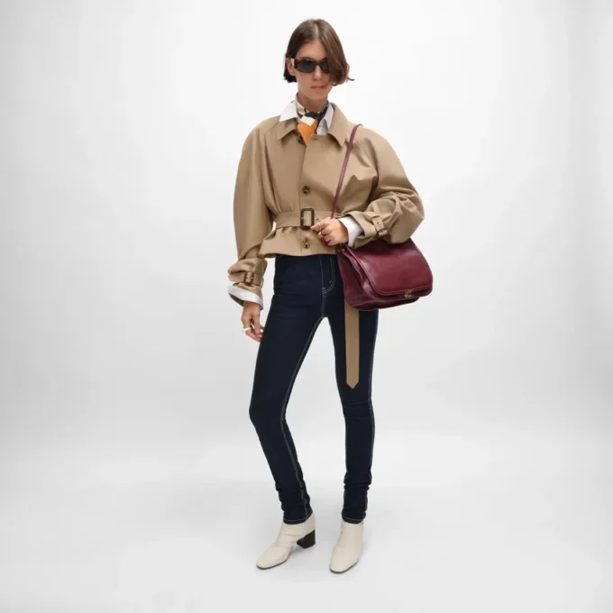 Jacket in Cotton and Wool Gabardine