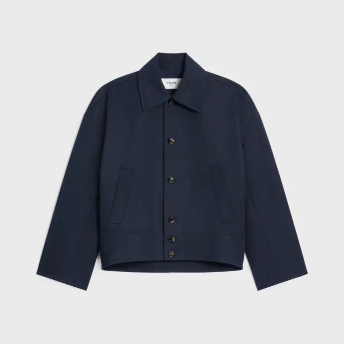 Jacket in Cotton Wool Gabardine