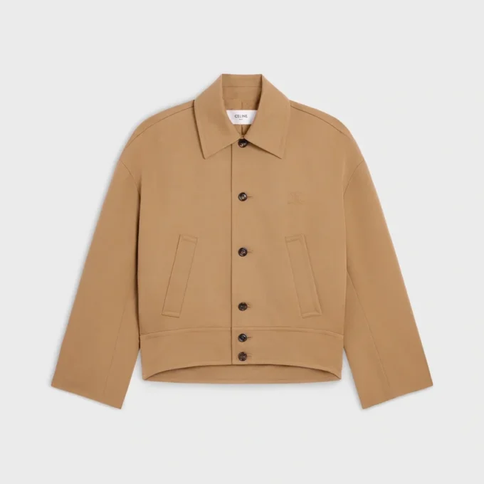 Jacket in Cotton Wool Gabardine