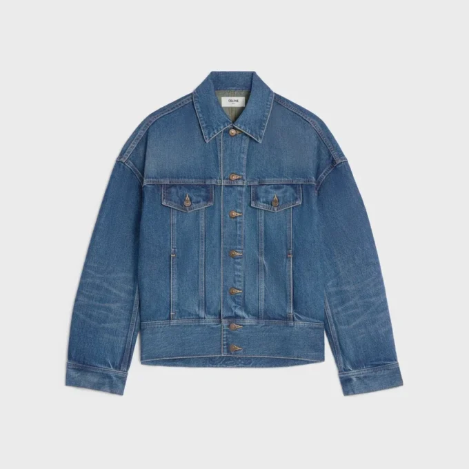 Jacket in Rigid Denim