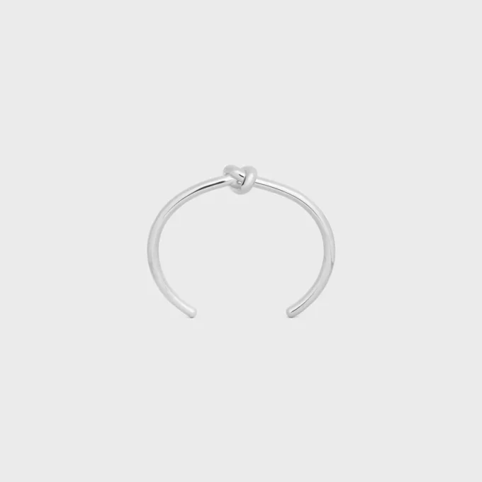 Knot Cuff in Brass with Rhodium Finish