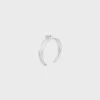 Knot Double Cuff in Brass with Rhodium Finish