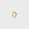Knot Double Ring in Brass with Gold Finish