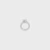Knot Double Ring in Brass with Rhodium Finish