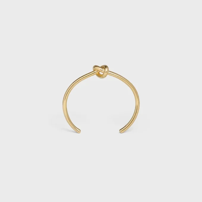 Knot Extra-Thin Bracelet in Brass with Gold Finish