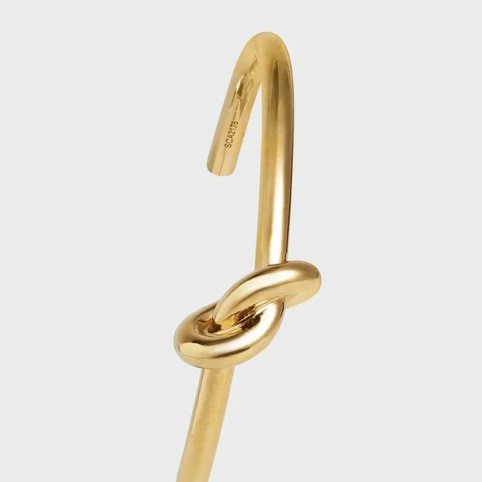 Knot Extra-Thin Bracelet in Brass with Gold Finish