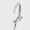 Knot Extra-Thin Bracelet in Brass with Rhodium Finish