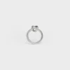 Knot Ring in Brass with Rhodium Finish