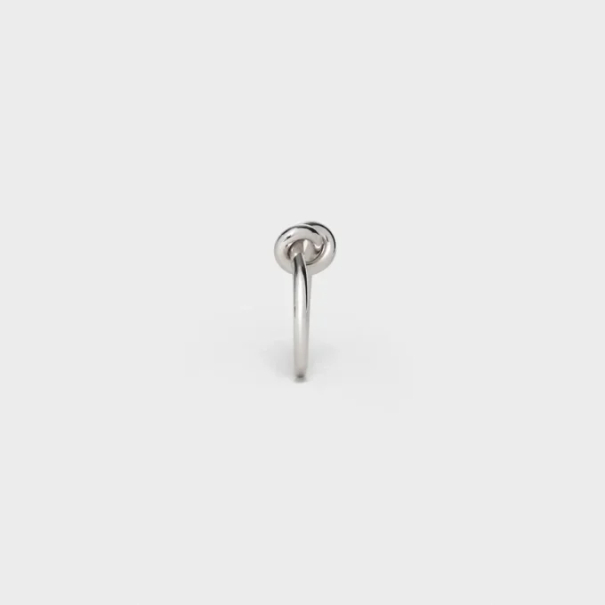 Knot Ring in Brass with Rhodium Finish