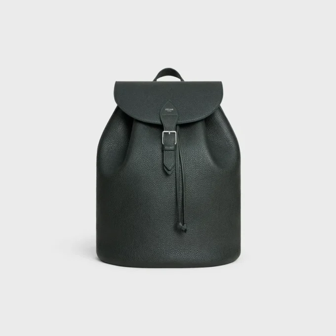 Large Backpack Folco in Grained Calfskin