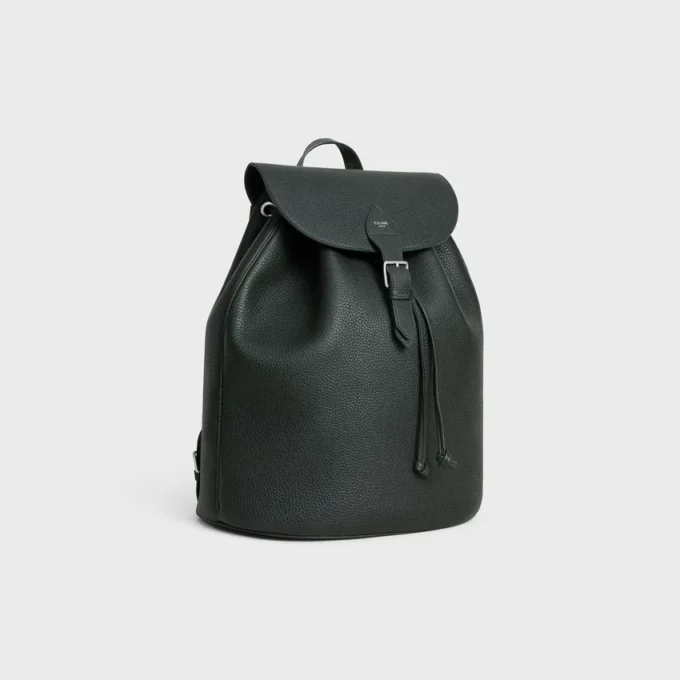 Large Backpack Folco in Grained Calfskin
