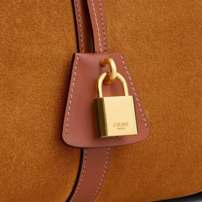 Large Boston in Suede Calfskin