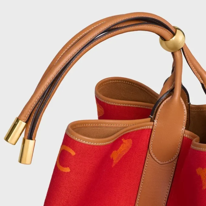 Large Drop Bucket Bag in Jacquard C Sulky Textile