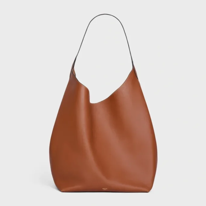 Large Hobo in Supple Natural Calfskin