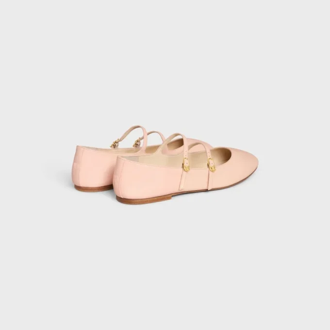 Les Ballerines Celine Double Strap Ballerina  in Lambskin