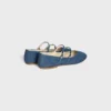 Les Ballerines Celine Double Strap in Denim