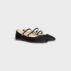 Les Ballerines Celine Double Strap in Lambskin