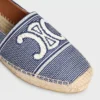 Les Espadrilles Celine in Striped Textile with Triomphe