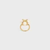 Les Perles Celine Ring in Strass, Resin Pearls and Brass with Gold Finish