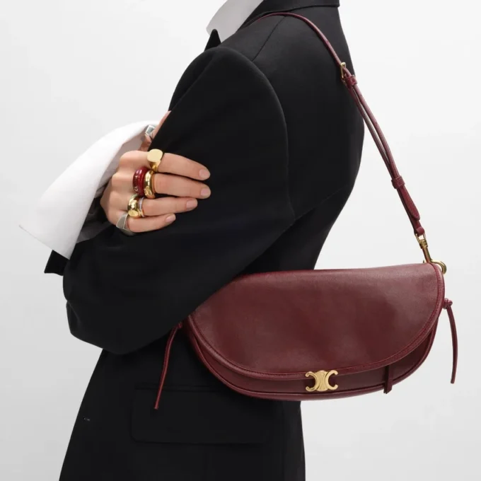 Little Halfmoon Soft Triomphe in Supple Shiny Lambskin Little Halfmoon Soft Triomphe in Supple Shiny Lambskin