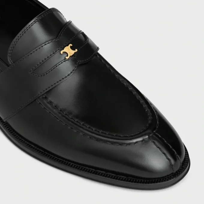 Loafer Malaquais in Polished Bullskin